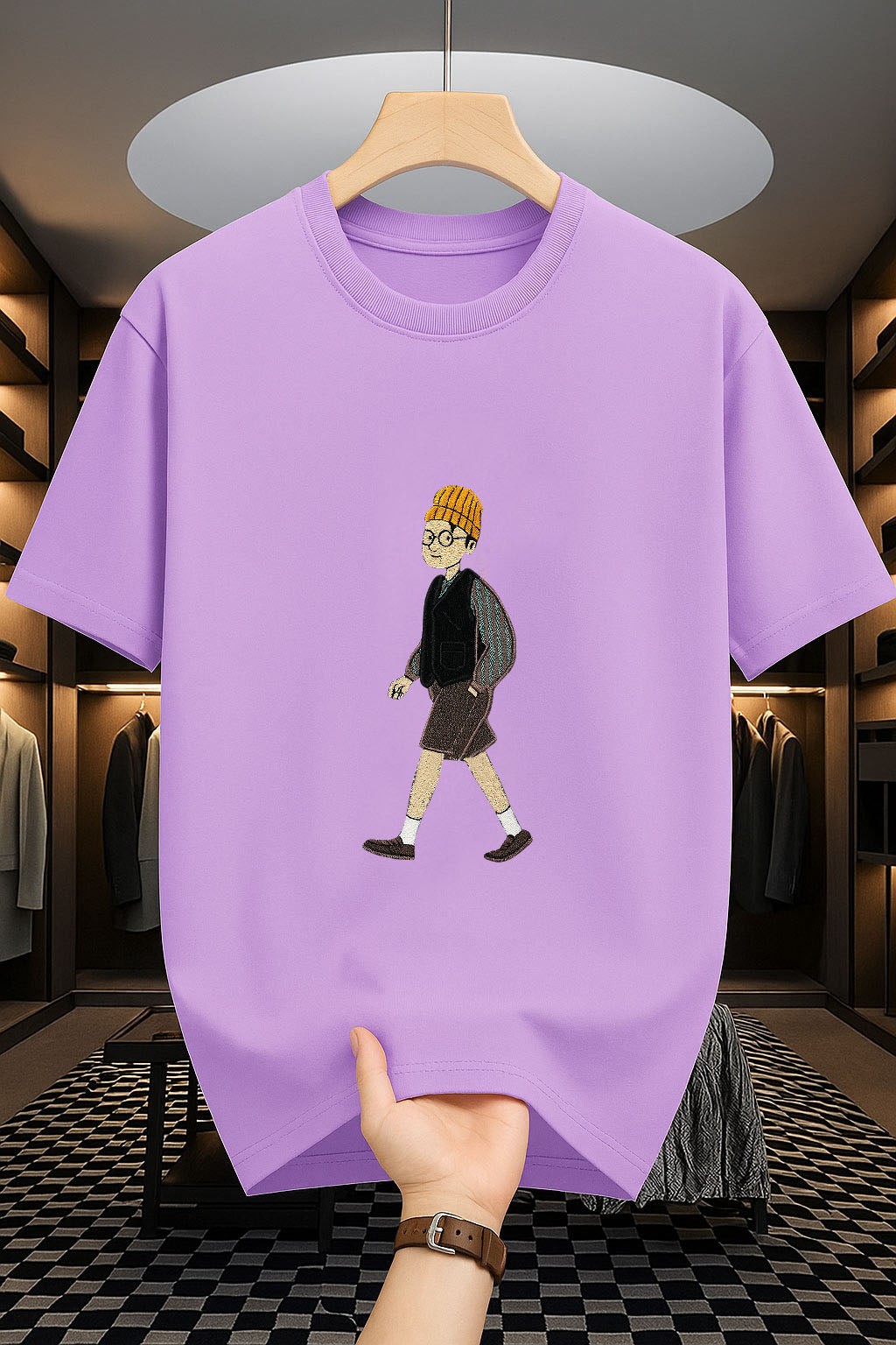 Drop Shoulder Print T-Shirt - Urban Walker Design