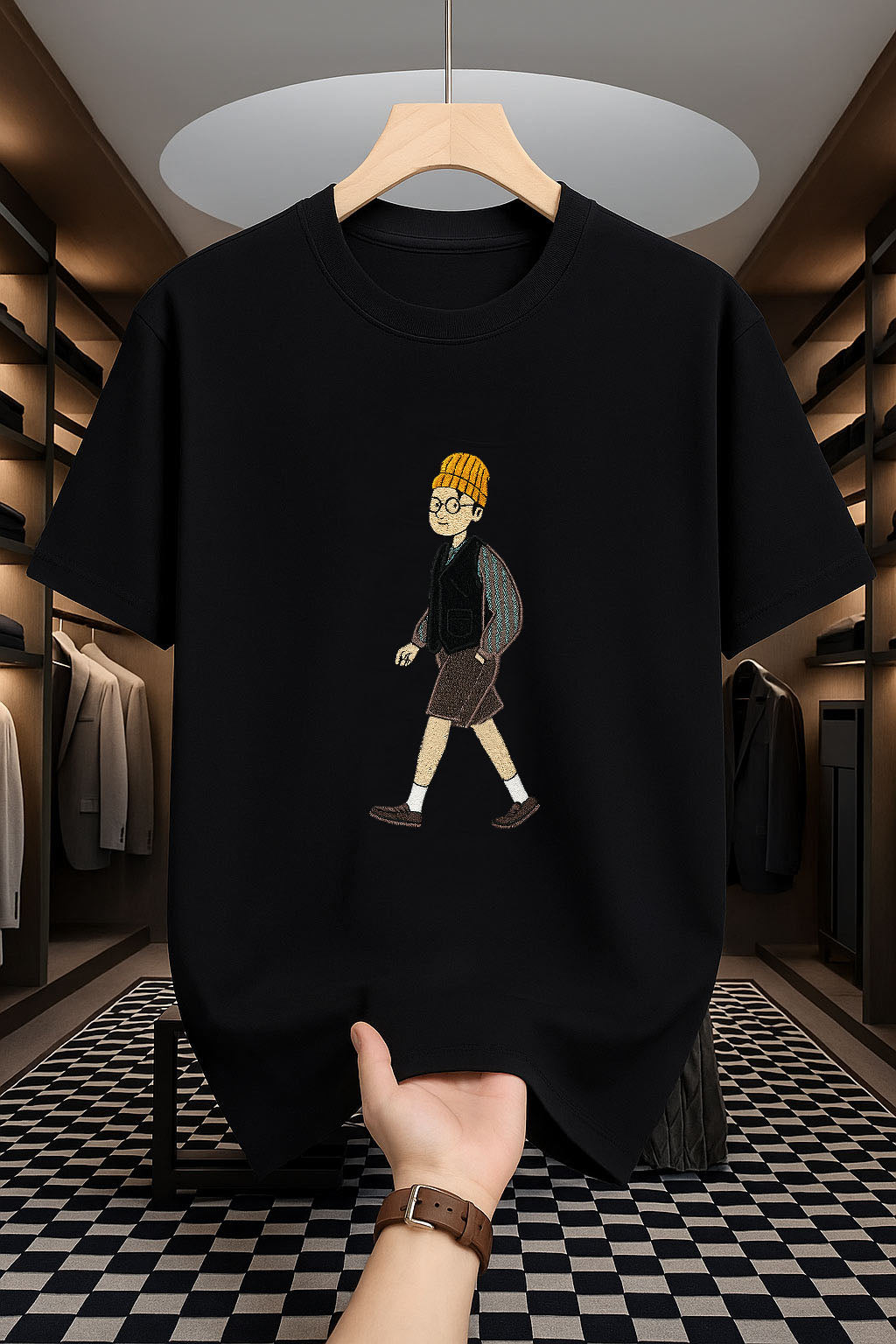 Drop Shoulder Print T-Shirt - Urban Walker Design