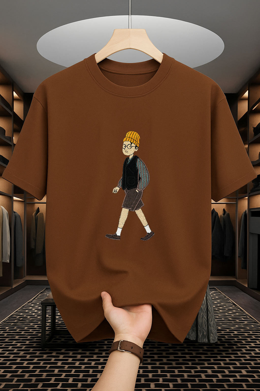 Drop Shoulder Print T-Shirt - Urban Walker Design
