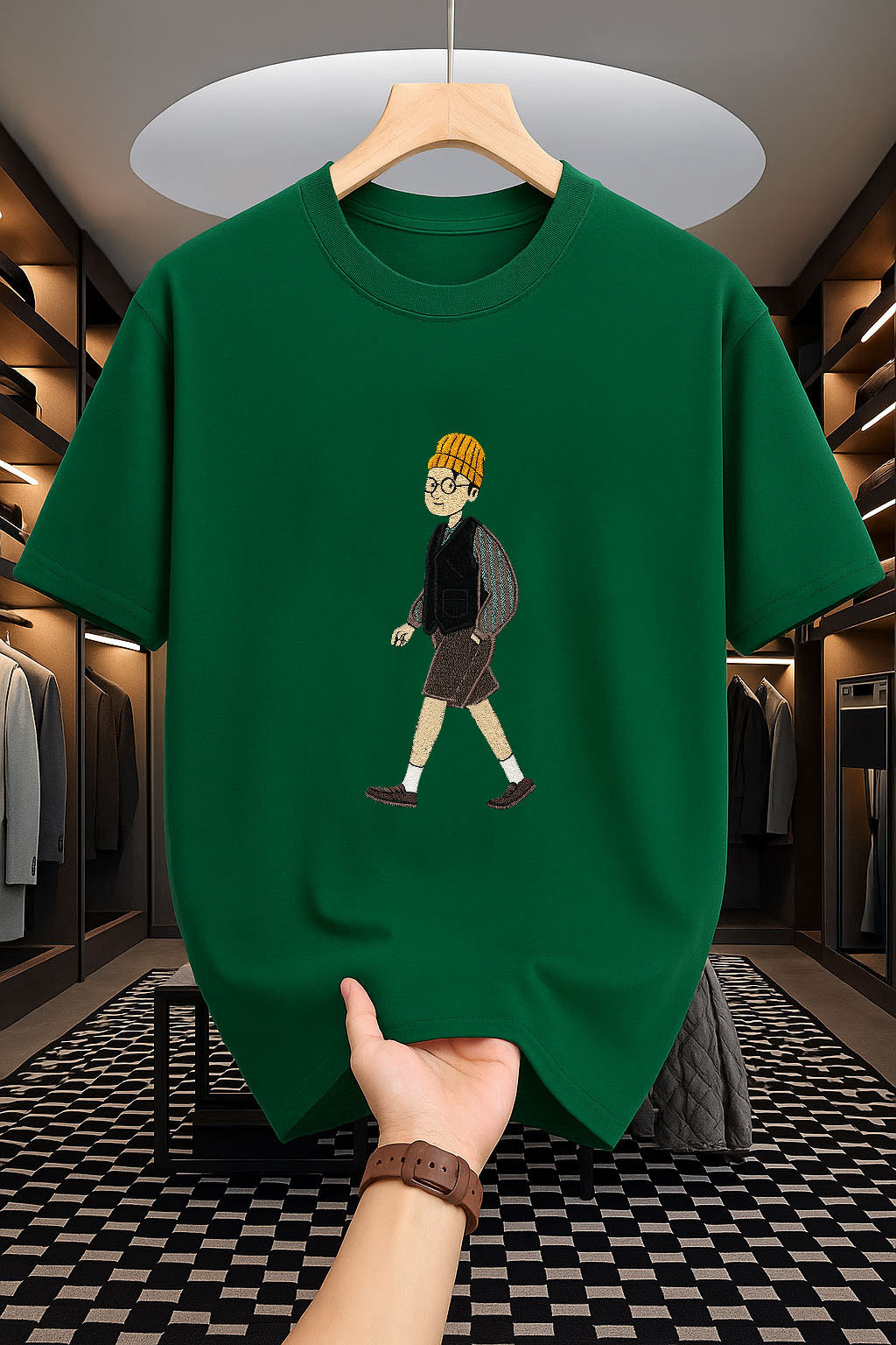 Drop Shoulder Print T-Shirt - Urban Walker Design