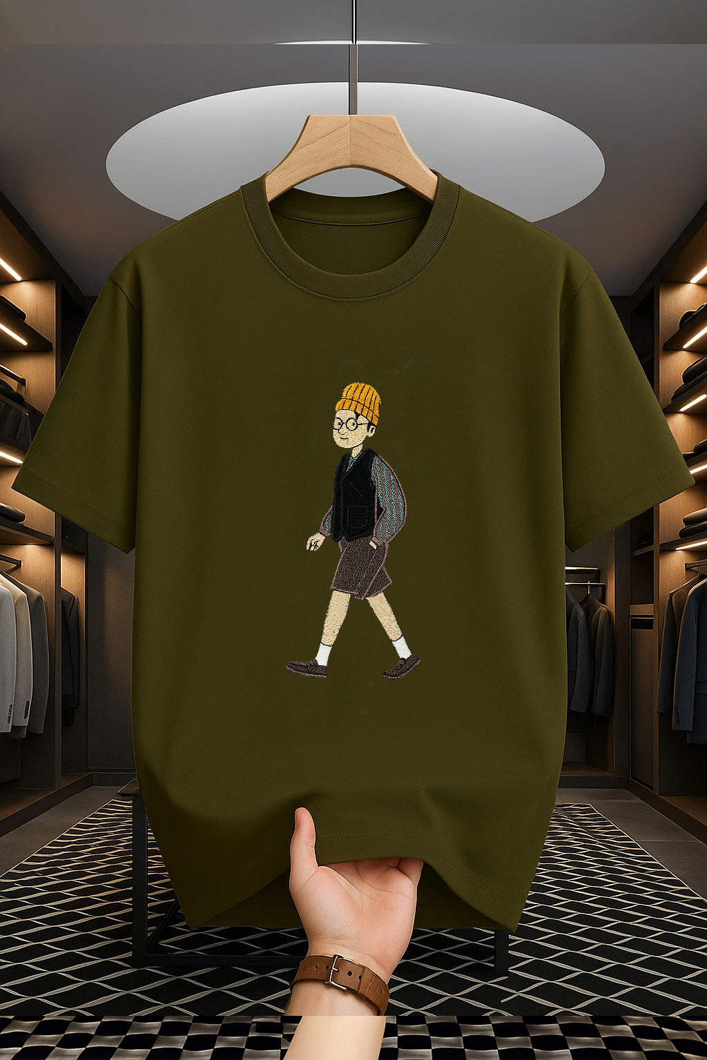 Drop Shoulder Print T-Shirt - Urban Walker Design