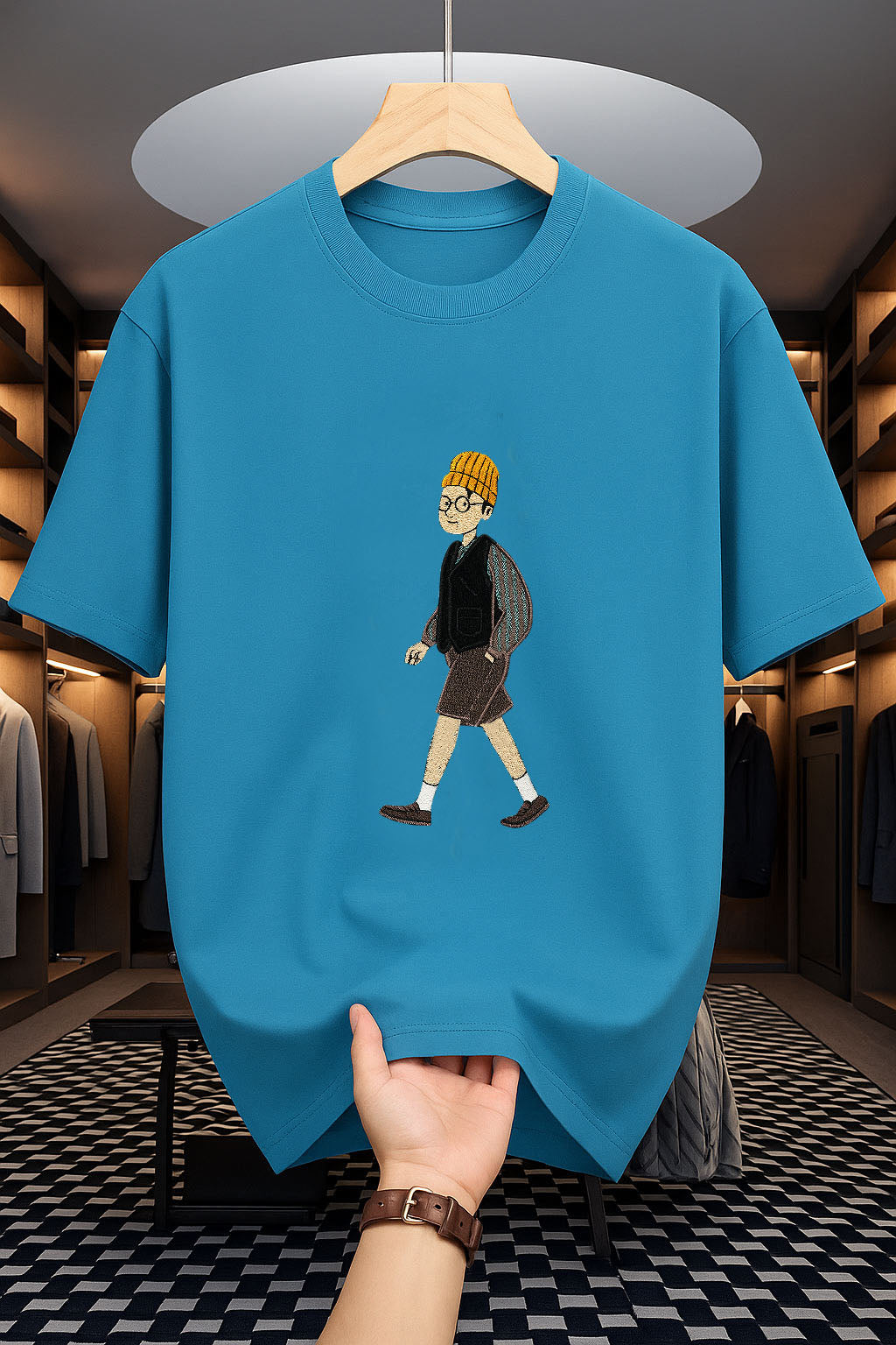 Drop Shoulder Print T-Shirt - Urban Walker Design