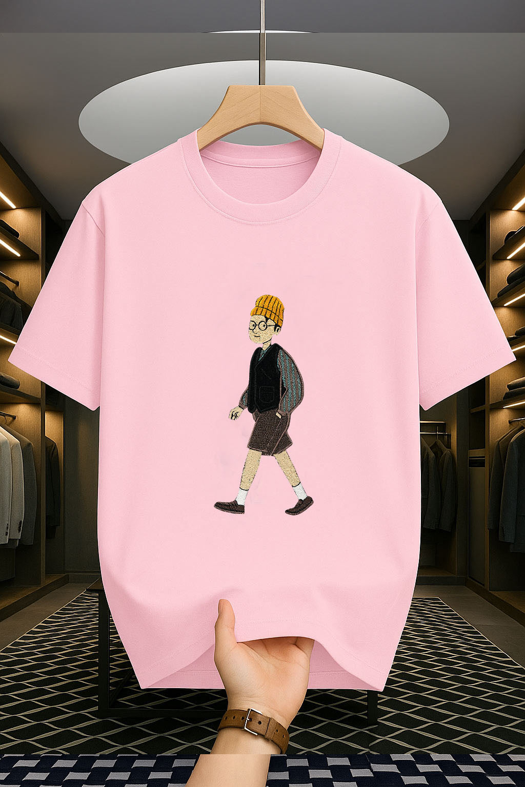 Drop Shoulder Print T-Shirt - Urban Walker Design