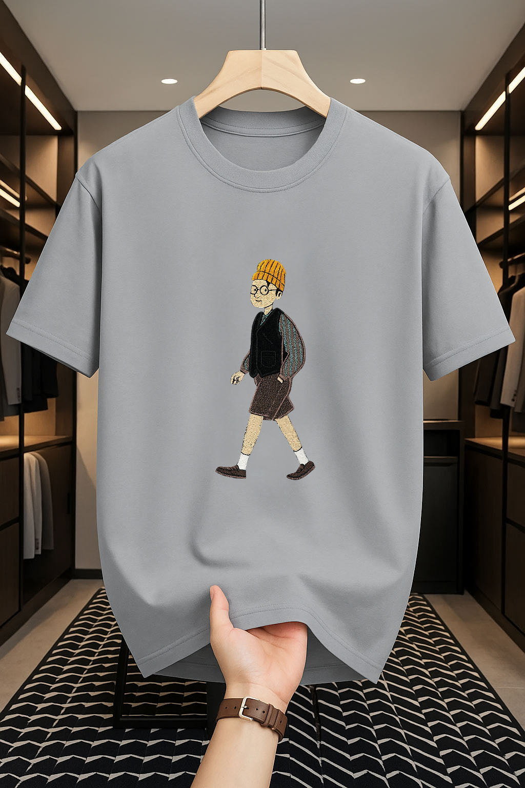 Drop Shoulder Print T-Shirt - Urban Walker Design