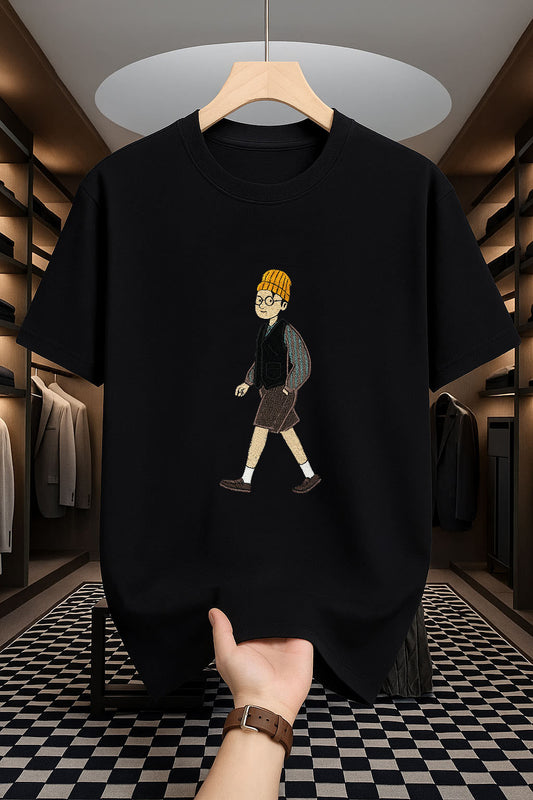 Drop Shoulder Print T-Shirt - Urban Walker Design